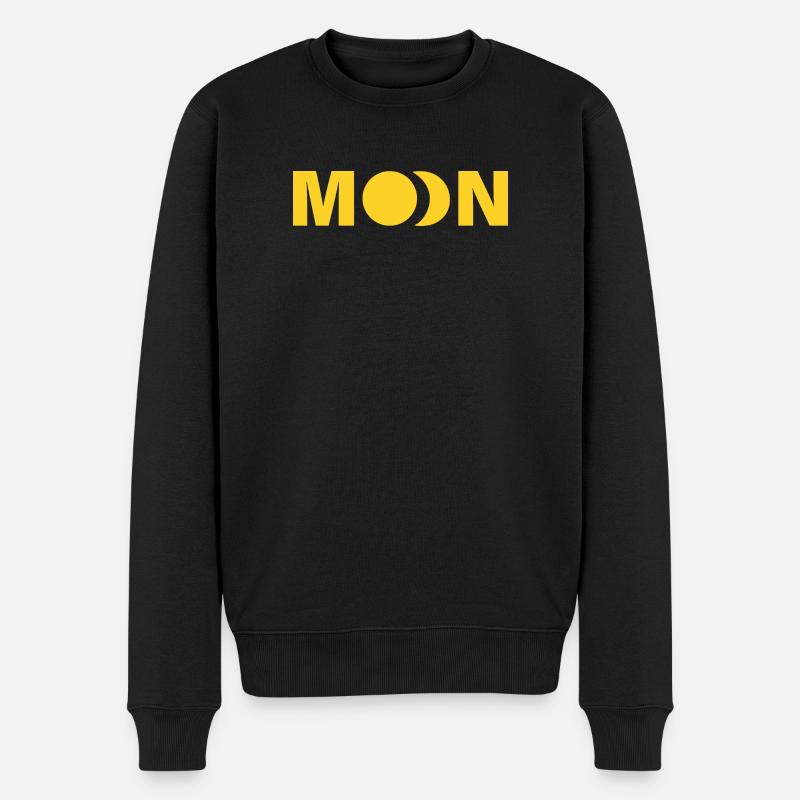 MOON - Männer Premium Bio Pullover - Schwarz
