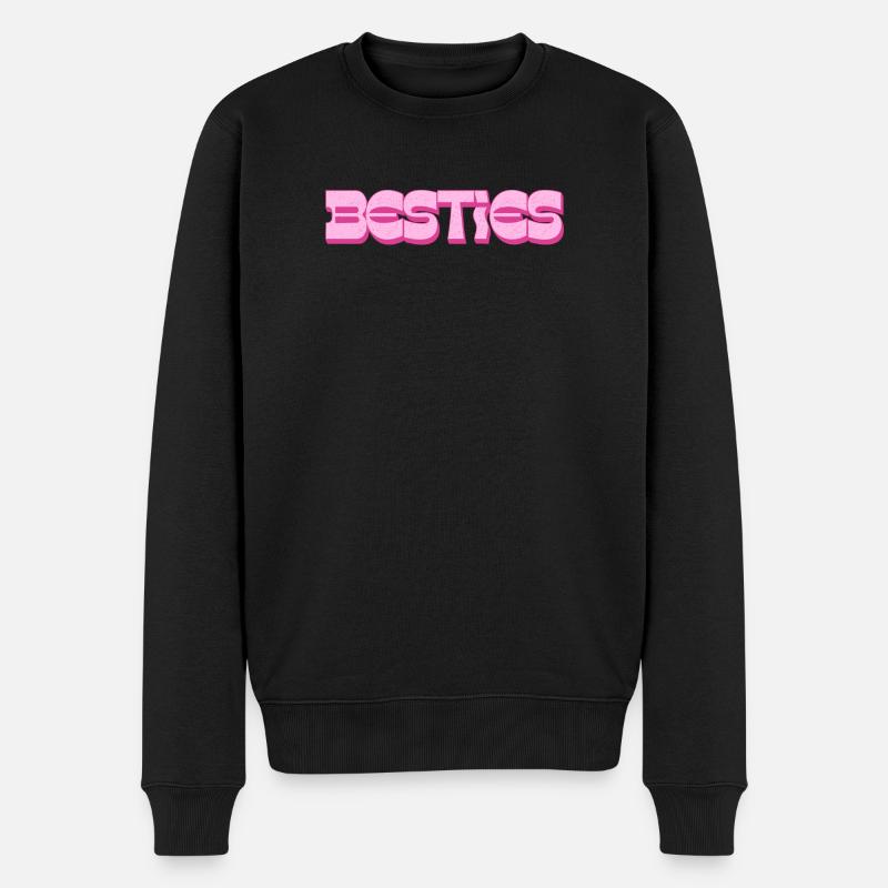 Besties – Déclaration rose pour l’amitié - Pull Premium bio Homme - noir