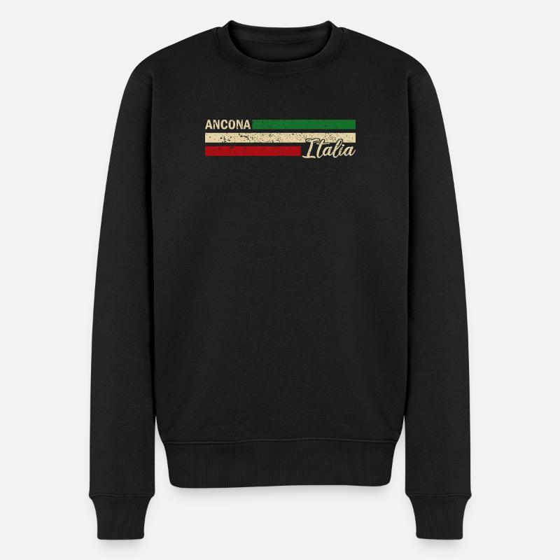 Italia - Ancône - Italien - Italie - Pull Premium bio Homme - noir