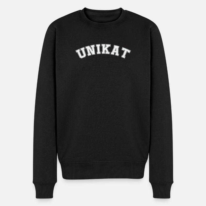 unikat - Männer Premium Bio Pullover - Schwarz