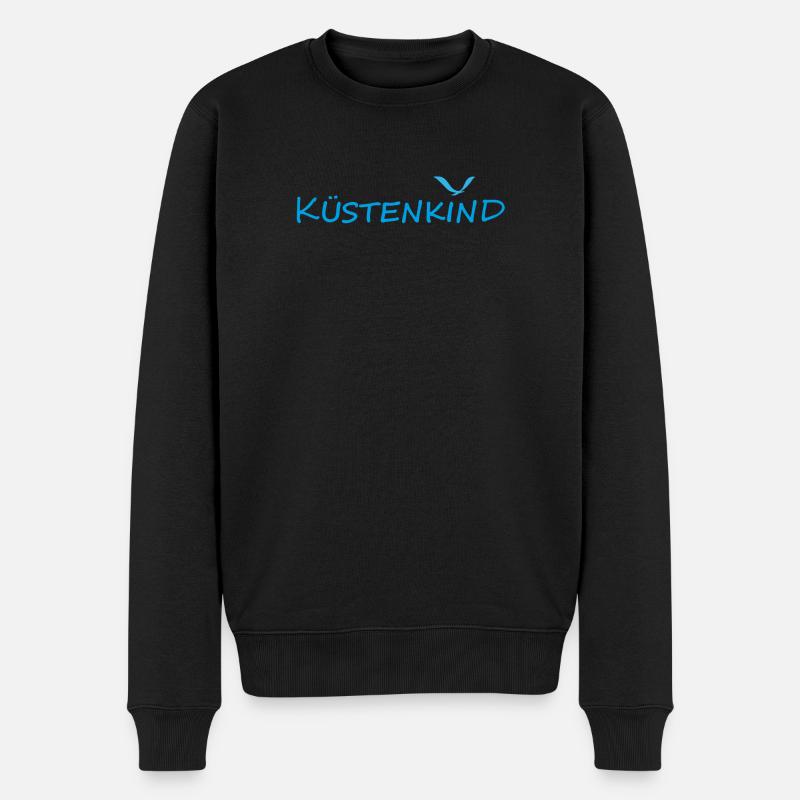 KÜSTENKIND - Männer Premium Bio Pullover - Schwarz