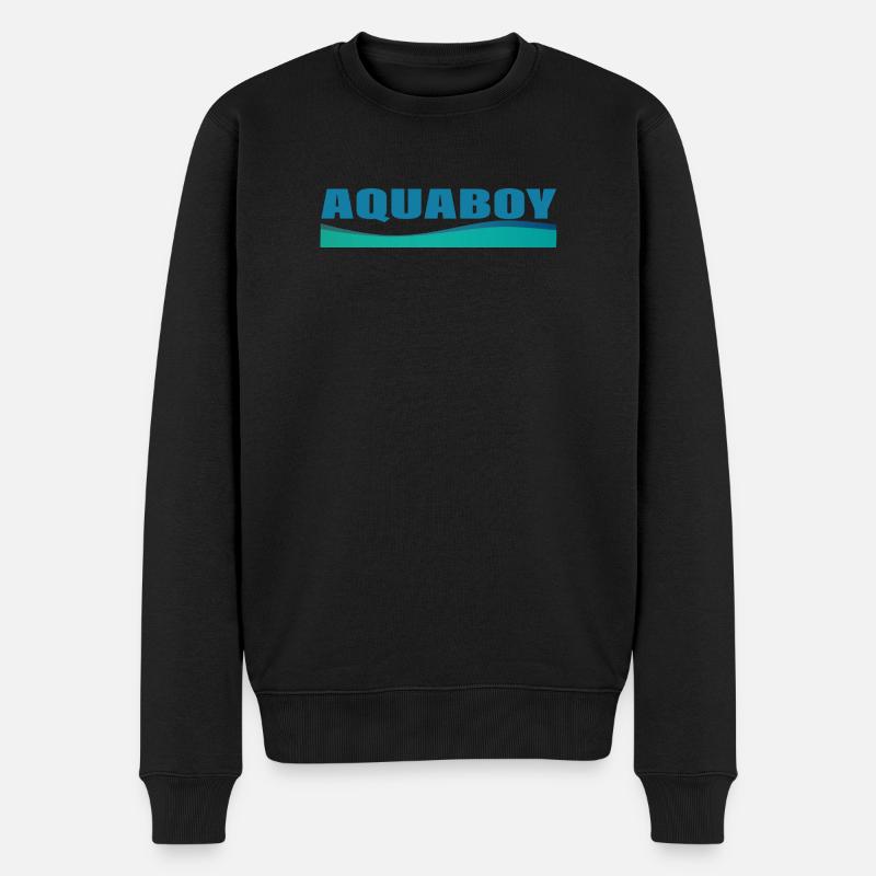 AQUABOY - Männer Premium Bio Pullover - Schwarz
