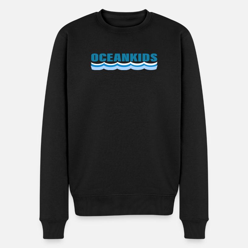 OCEANKIDS - Männer Premium Bio Pullover - Schwarz