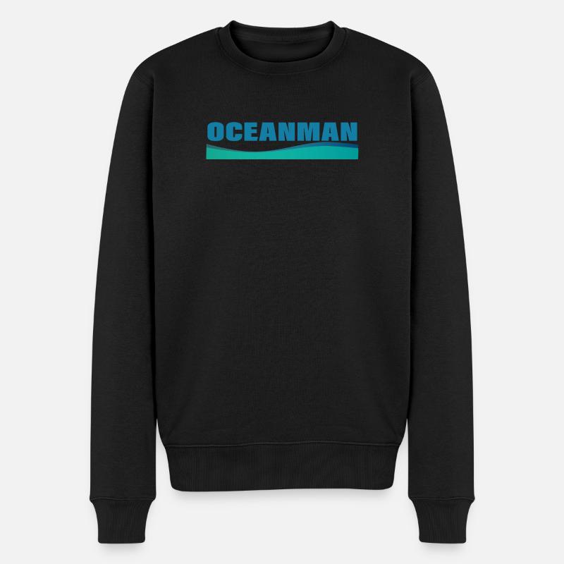 OCEANMAN - Pull Premium bio Homme - noir