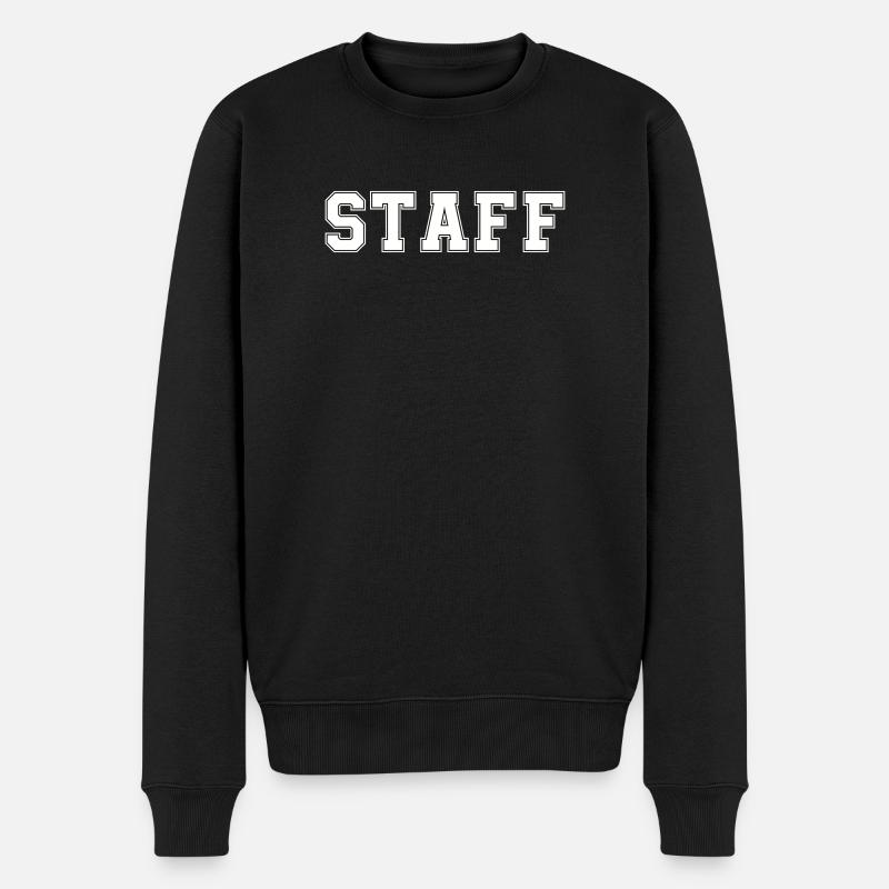 staff - Männer Premium Bio Pullover - Schwarz