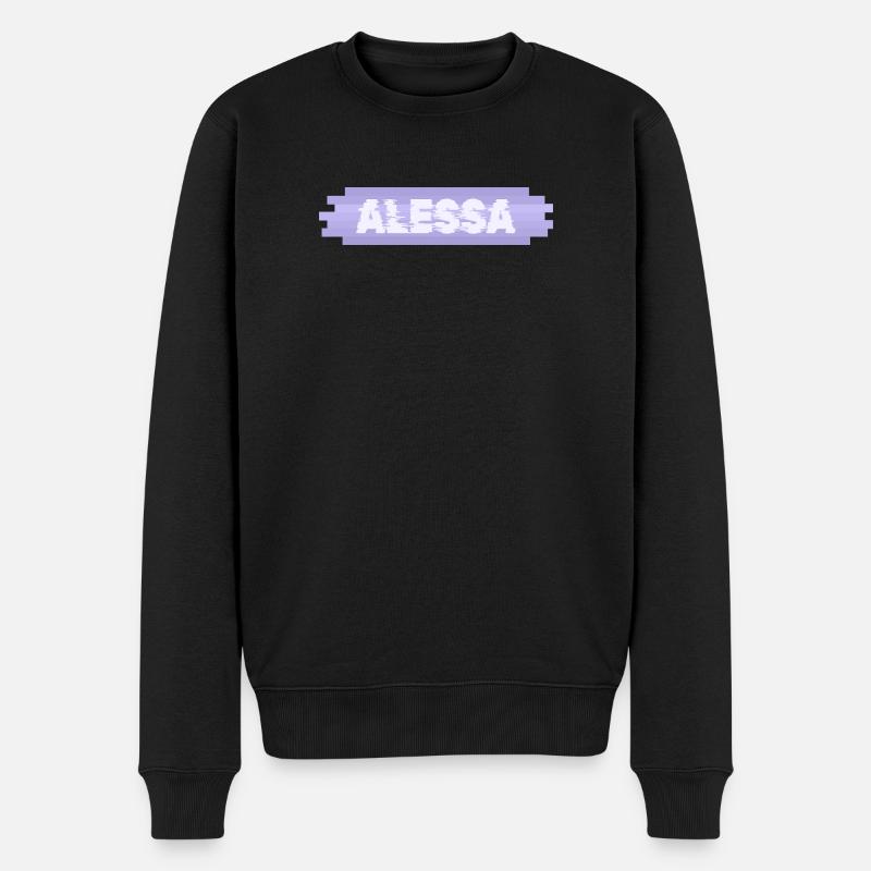 Alessa als Saeugling - Männer Premium Bio Pullover - Schwarz