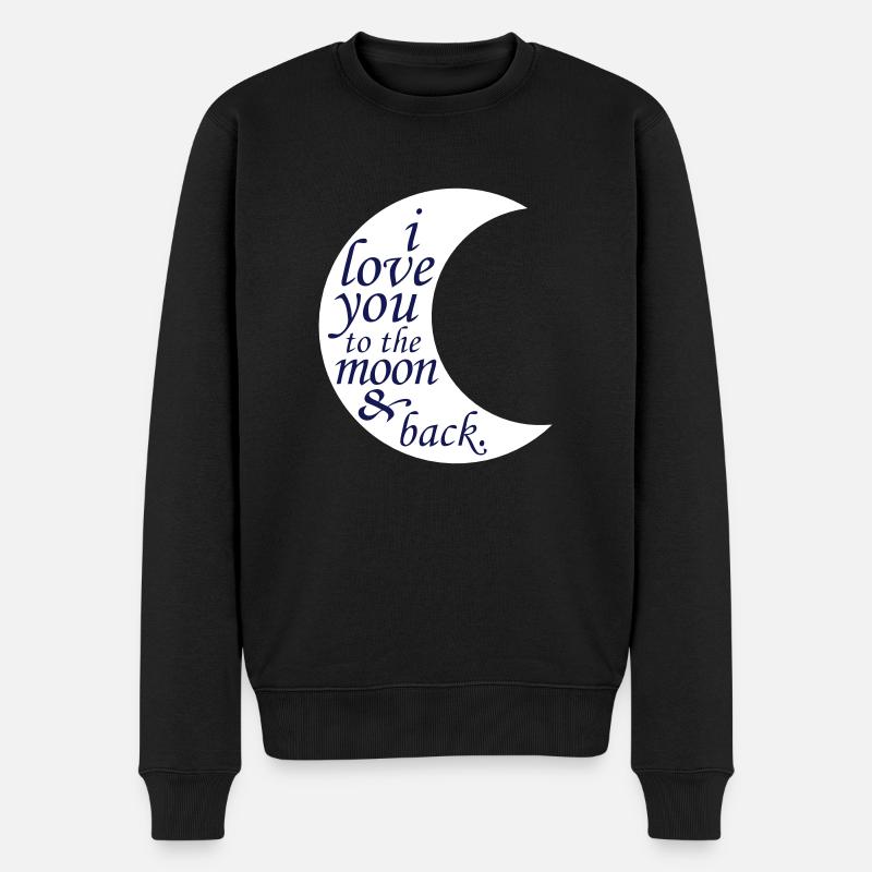 T'AIME À LA LUNE - Pull Premium bio Homme - noir