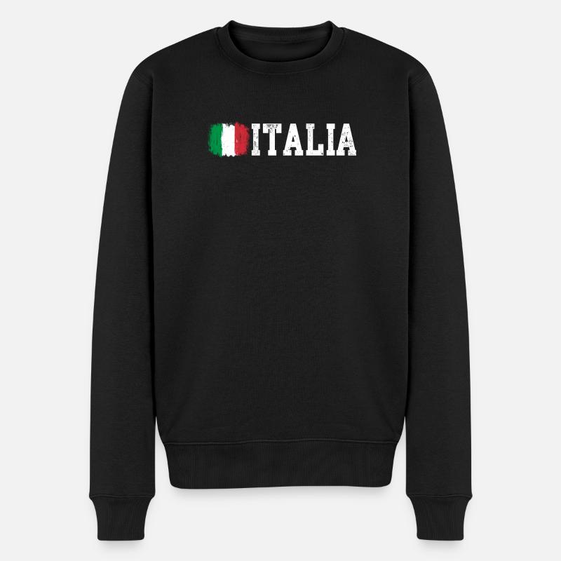 Drapeau de l’Italie - Pull Premium bio Homme - noir