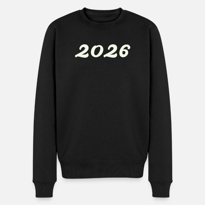 2026 - Männer Premium Bio Pullover - Schwarz