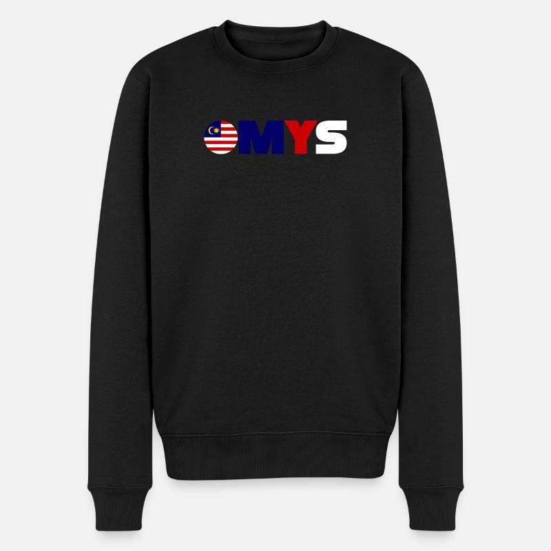 Malaysien - Männer Premium Bio Pullover - Schwarz