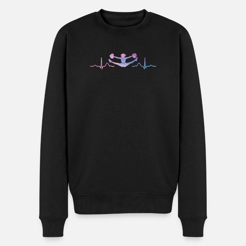 Cheerleader Cheer Mom Cheerleading - Männer Premium Bio Pullover - Schwarz