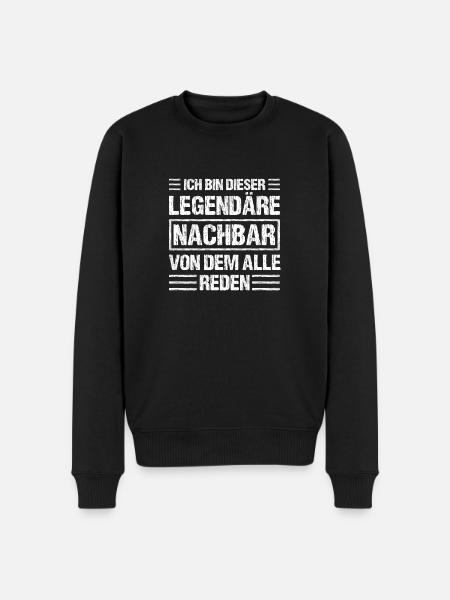 Legendäre Nachbar Nachbarn - Männer Premium Bio Pullover - Schwarz