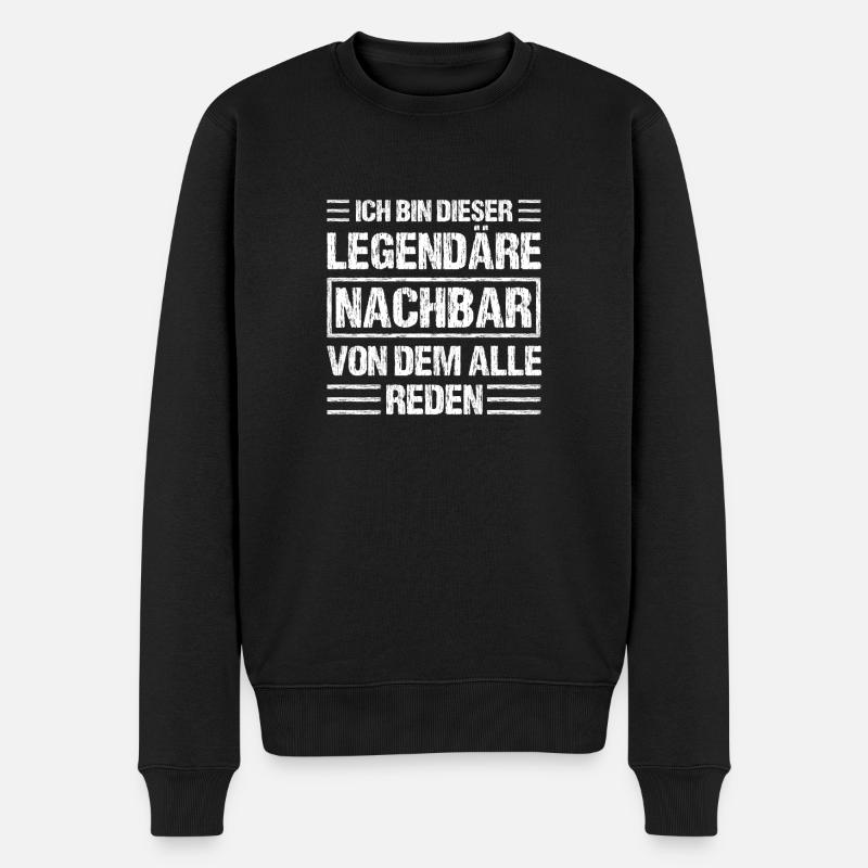 Legendäre Nachbar Nachbarn - Männer Premium Bio Pullover - Schwarz