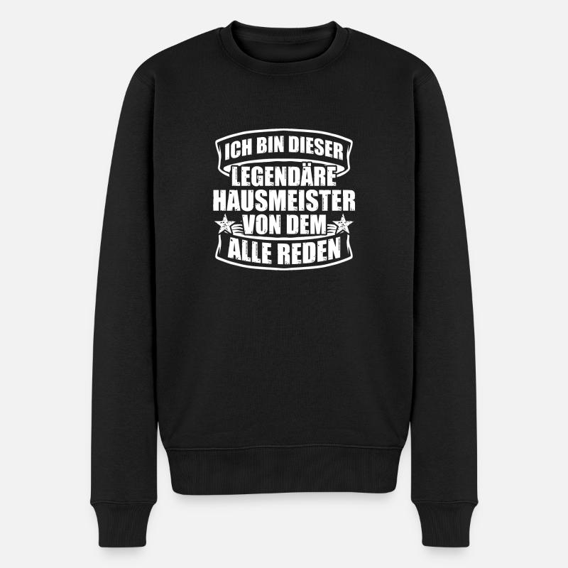 Legendäre Hausmeister Hauswart Facility Manager - Männer Premium Bio Pullover - Schwarz