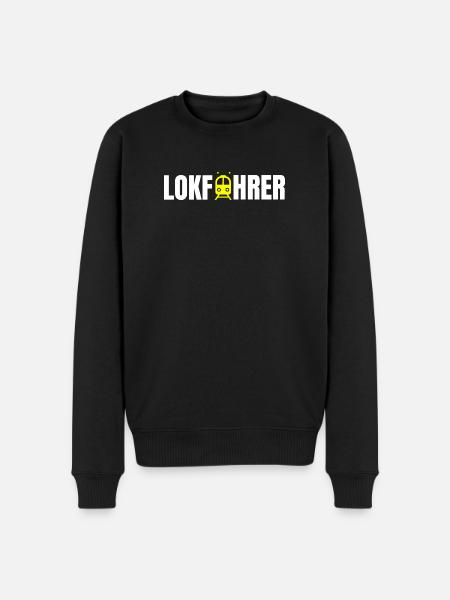 Lokführer Design - Männer Premium Bio Pullover - Schwarz