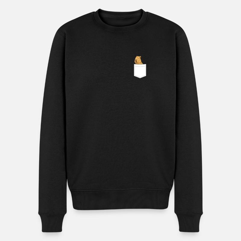 Wasserschwein Capybara - Männer Premium Bio Pullover - Schwarz