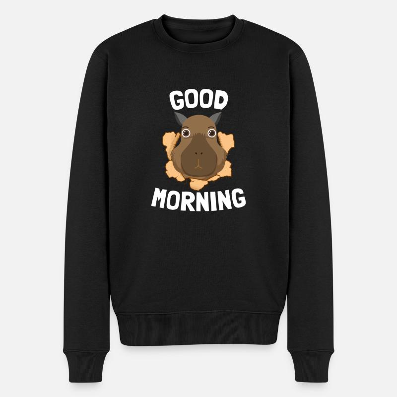 Bonjour Wasserschwein Capybara - Pull Premium bio Homme - noir