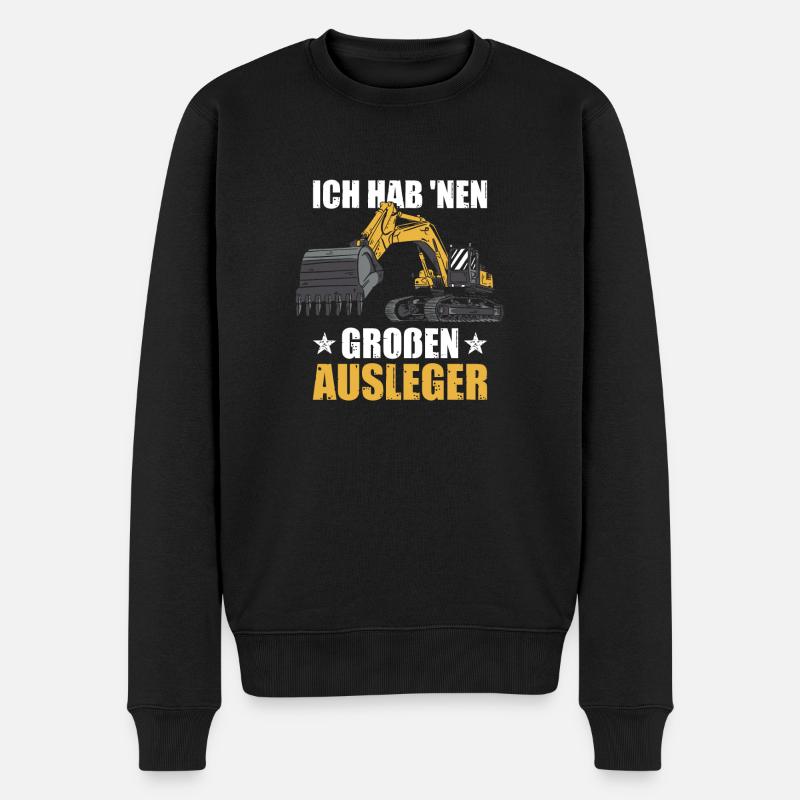 Ausleger Baggerführer Bagger Baggerfahrer - Männer Premium Bio Pullover - Schwarz