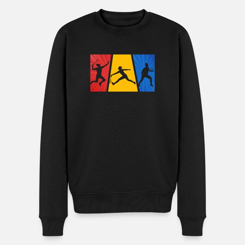 Federball Badminton Badmintonspieler - Männer Premium Bio Pullover - Schwarz