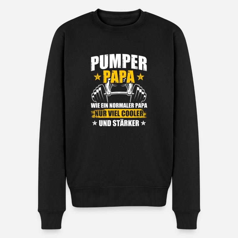 Pumper Papa Musculation Bodybuilder Musculation - Pull Premium bio Homme - noir