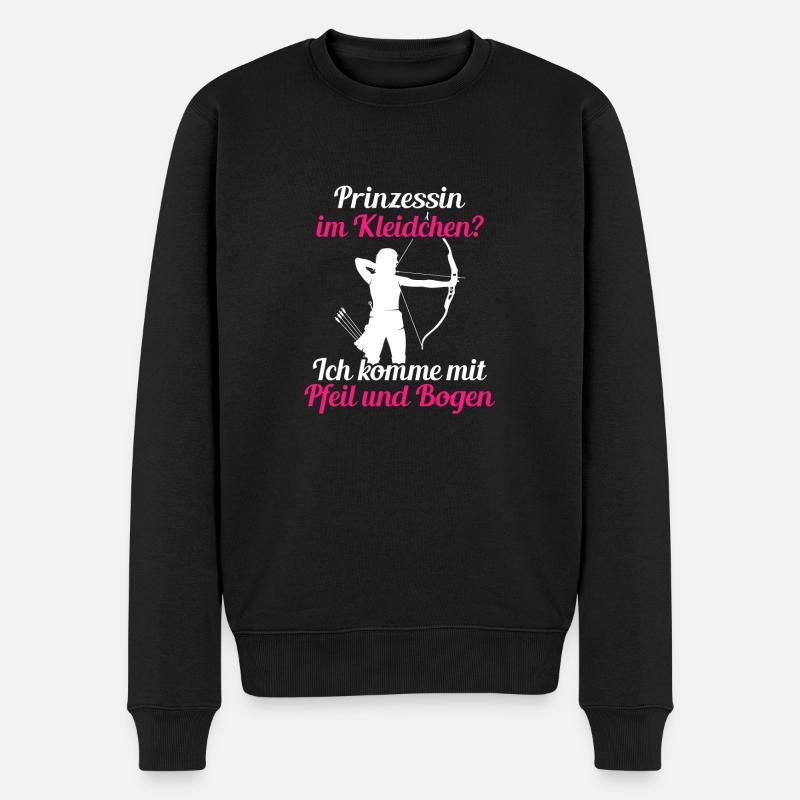 Prinzessin Pfeil Bogen Bogenschießen Bogenschütze - Männer Premium Bio Pullover - Schwarz