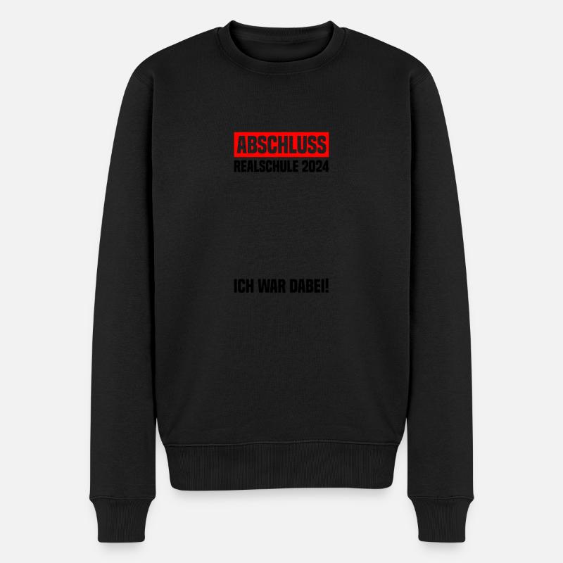 Abschluss Realschule 2024 Realschulabschluss - Männer Premium Bio Pullover - Schwarz