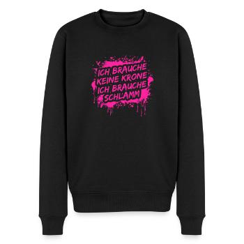 No Crown Mud Run Muddy Race - Men's Premium Organic Jumper - black - Front - Nico (187cm)