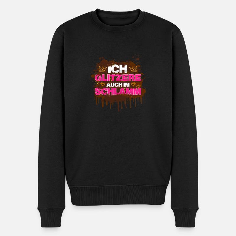 Je paillette boue course boueuse - Pull Premium bio Homme - noir