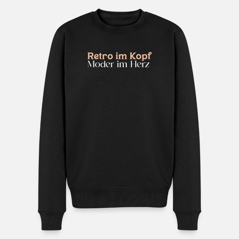 Rétro dans la tête - Pull Premium bio Homme - noir