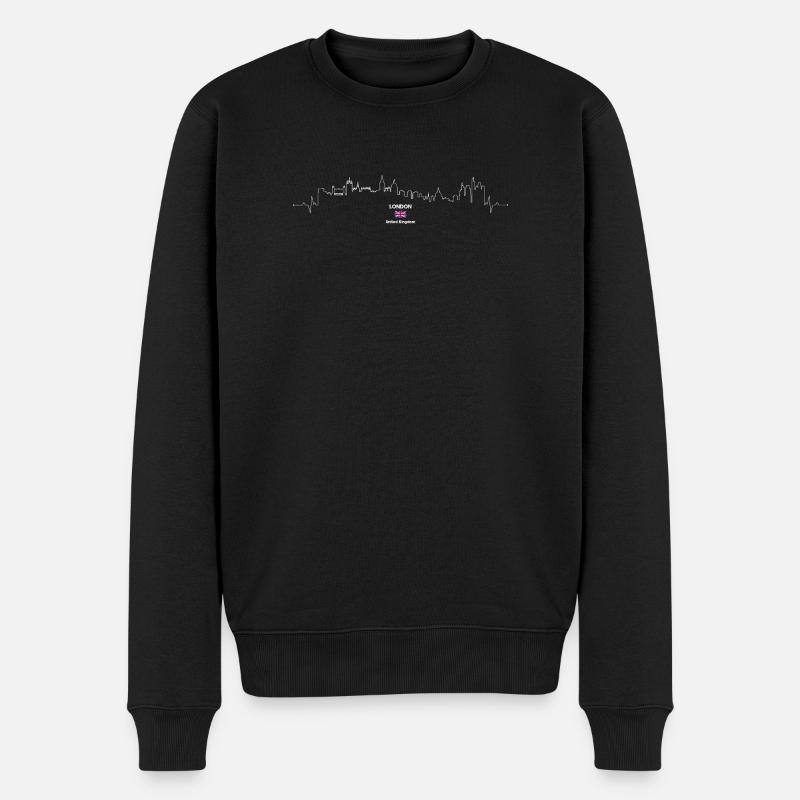 Conception de t-shirt London Skyline Silhouette - Pull Premium bio Homme - noir