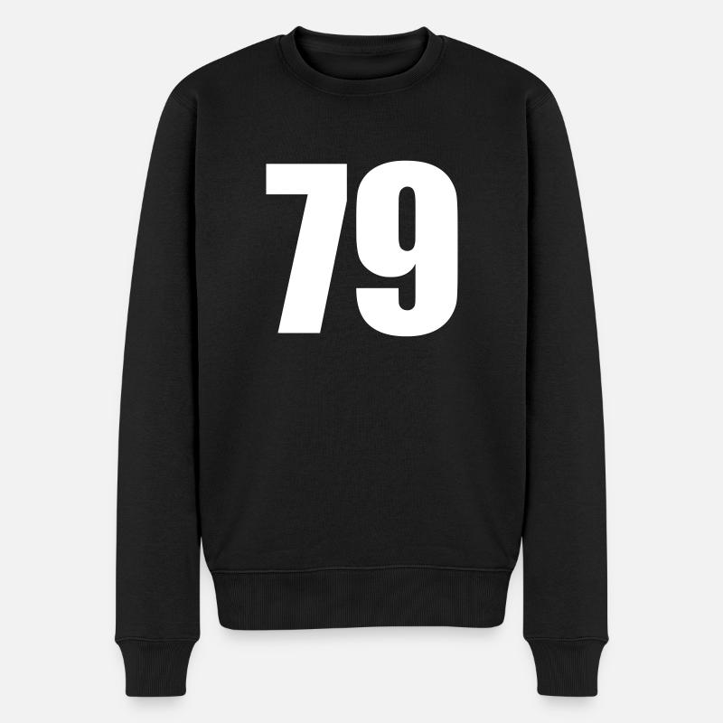 79 - Männer Premium Bio Pullover - Schwarz