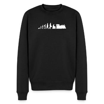 Eisenbahnfreund Development - Men's Premium Organic Jumper - black - Front - Nico (187cm)