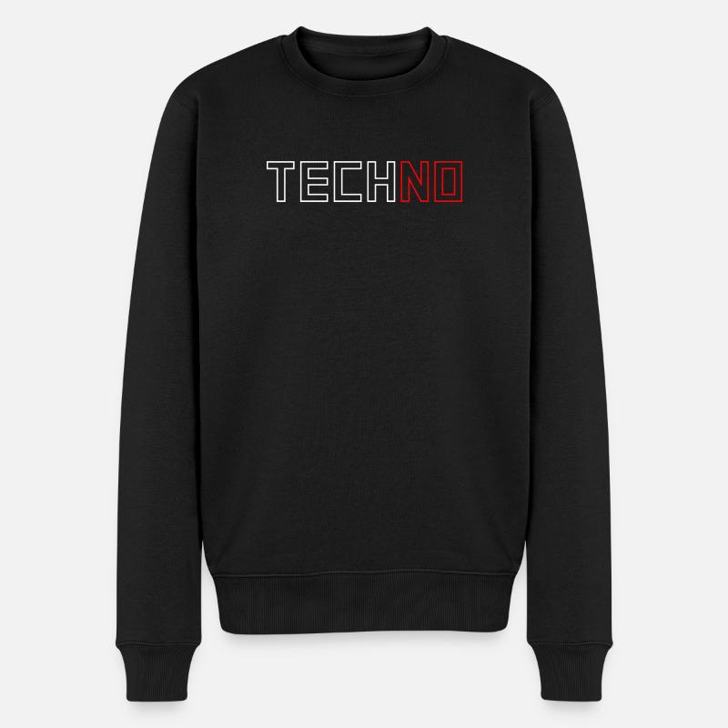 TechnoOutline - Männer Premium Bio Pullover - Schwarz