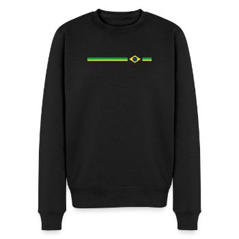 Brazil Design logo - Men's Premium Organic Jumper - black - Front - Nico (187cm)