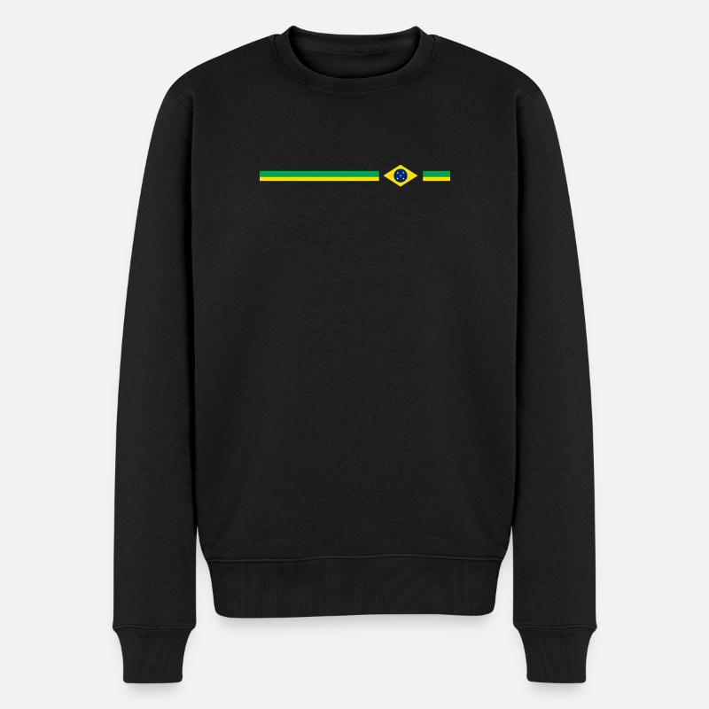 Brasilien-Design-Logo - Männer Premium Bio Pullover - Schwarz