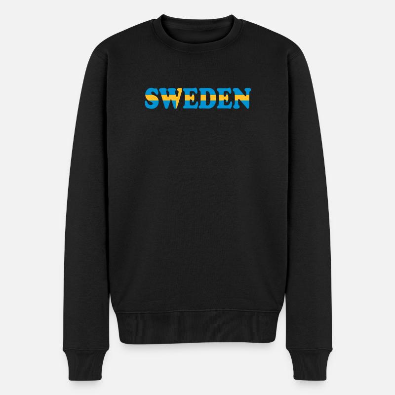 Sweden - Schweden - Männer Premium Bio Pullover - Schwarz