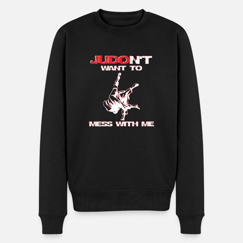 Judo - Männer Premium Bio Pullover - Schwarz