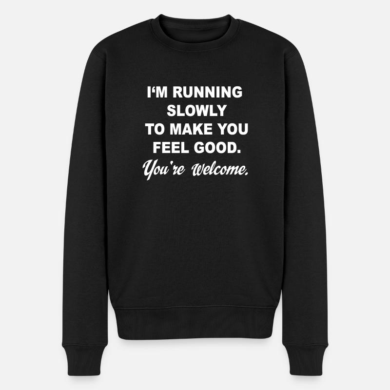 laufen - Männer Premium Bio Pullover - Schwarz