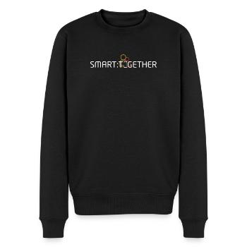 Smart Together white - Men's Premium Organic Jumper - black - Front - Nico (187cm)