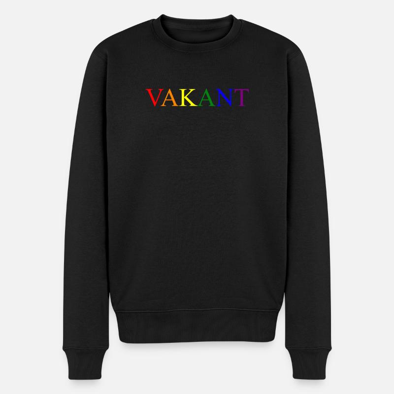 Vakant Schriftzug 1 - Männer Premium Bio Pullover - Schwarz