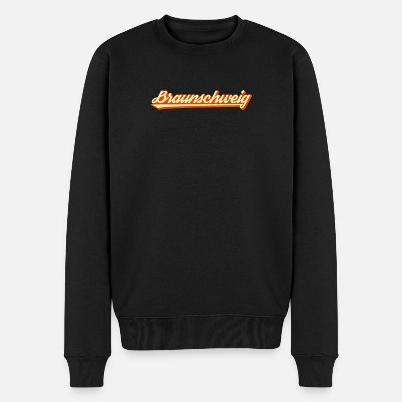 Braunschweig - Männer Premium Bio Pullover - Schwarz
