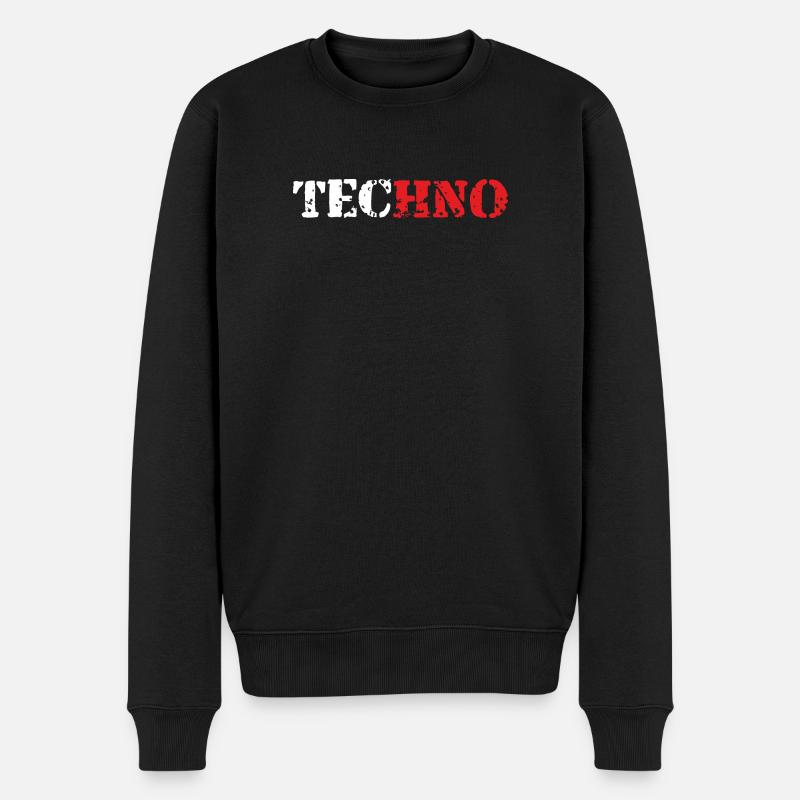 Techno ArmyLook - Männer Premium Bio Pullover - Schwarz