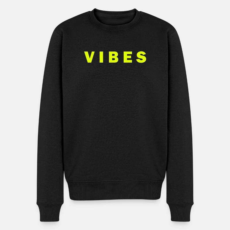 Elektrische Neon-VibesDesign - Männer Premium Bio Pullover - Schwarz