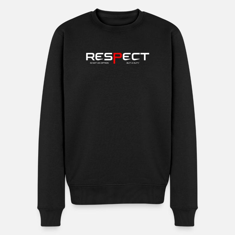 Respect - Männer Premium Bio Pullover - Schwarz