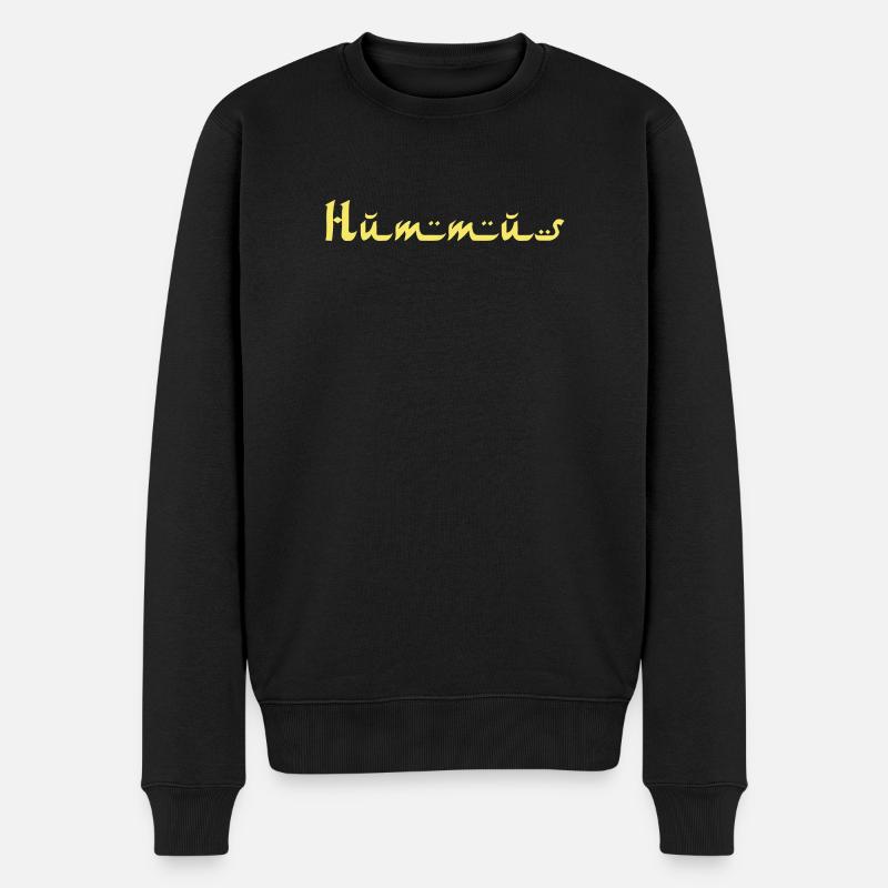 Hummus - Männer Premium Bio Pullover - Schwarz