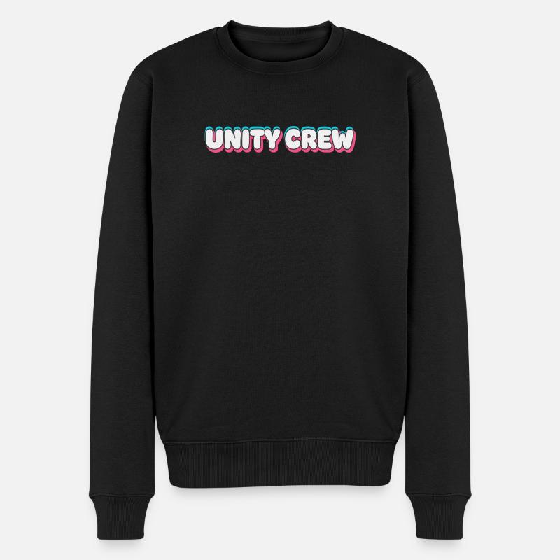 Unity Crew Graffiti-Farbblase - Männer Premium Bio Pullover - Schwarz