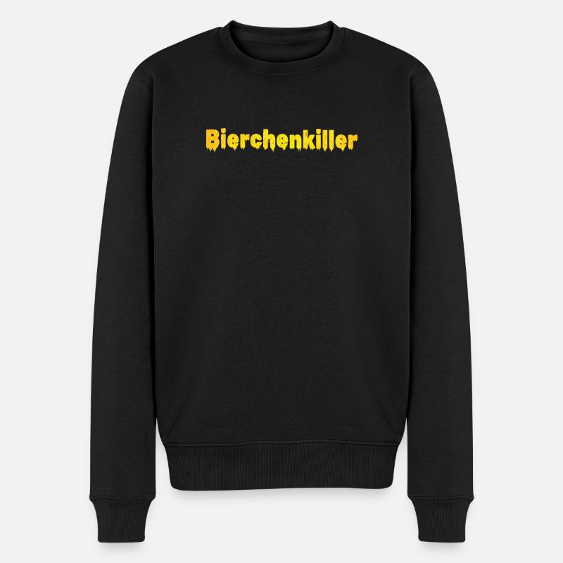 Bierchenkiller, Biertrinker, Bierchen, Bier - Männer Premium Bio Pullover - Schwarz