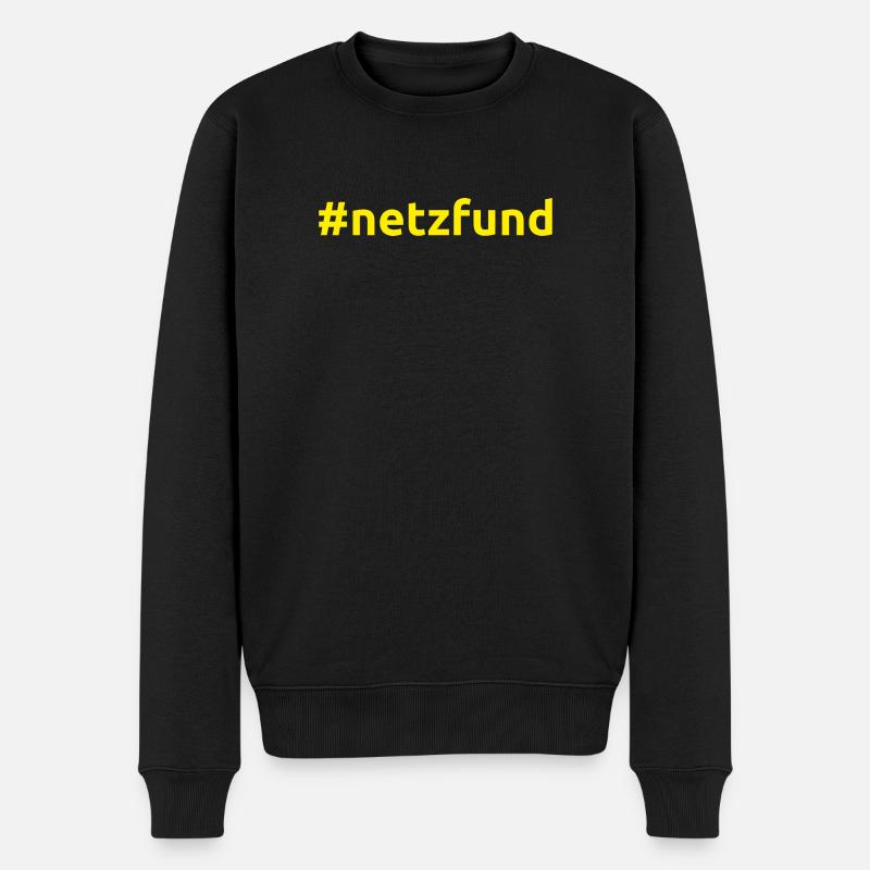 #netzfund - Männer Premium Bio Pullover - Schwarz