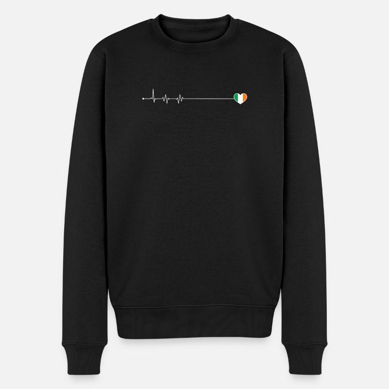 Drapeau Heartbeat ireland - Pull Premium bio Homme - noir