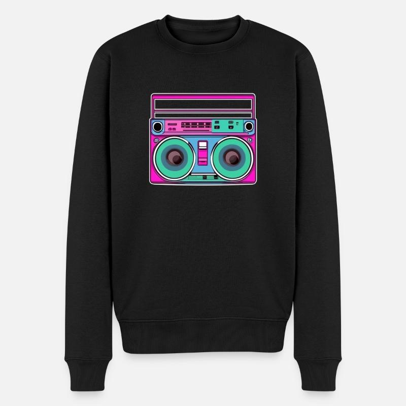 Ghetto Blaster Fluo - Pull Premium bio Homme - noir